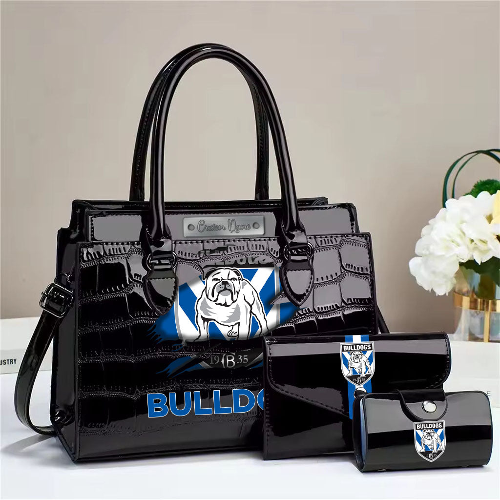 LIMITED EDITION - NEW 03 CBD PERSONALIZED EMBOSSED THREE-PIECE HANDBAG SET