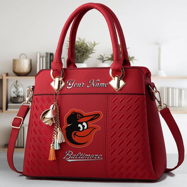 LIMITED EDITION - NEW CUSTOMIZED MLB25 BOS BALTIMORE ORIOLES WOMEN'S HANDBAGS MULTICOLOR