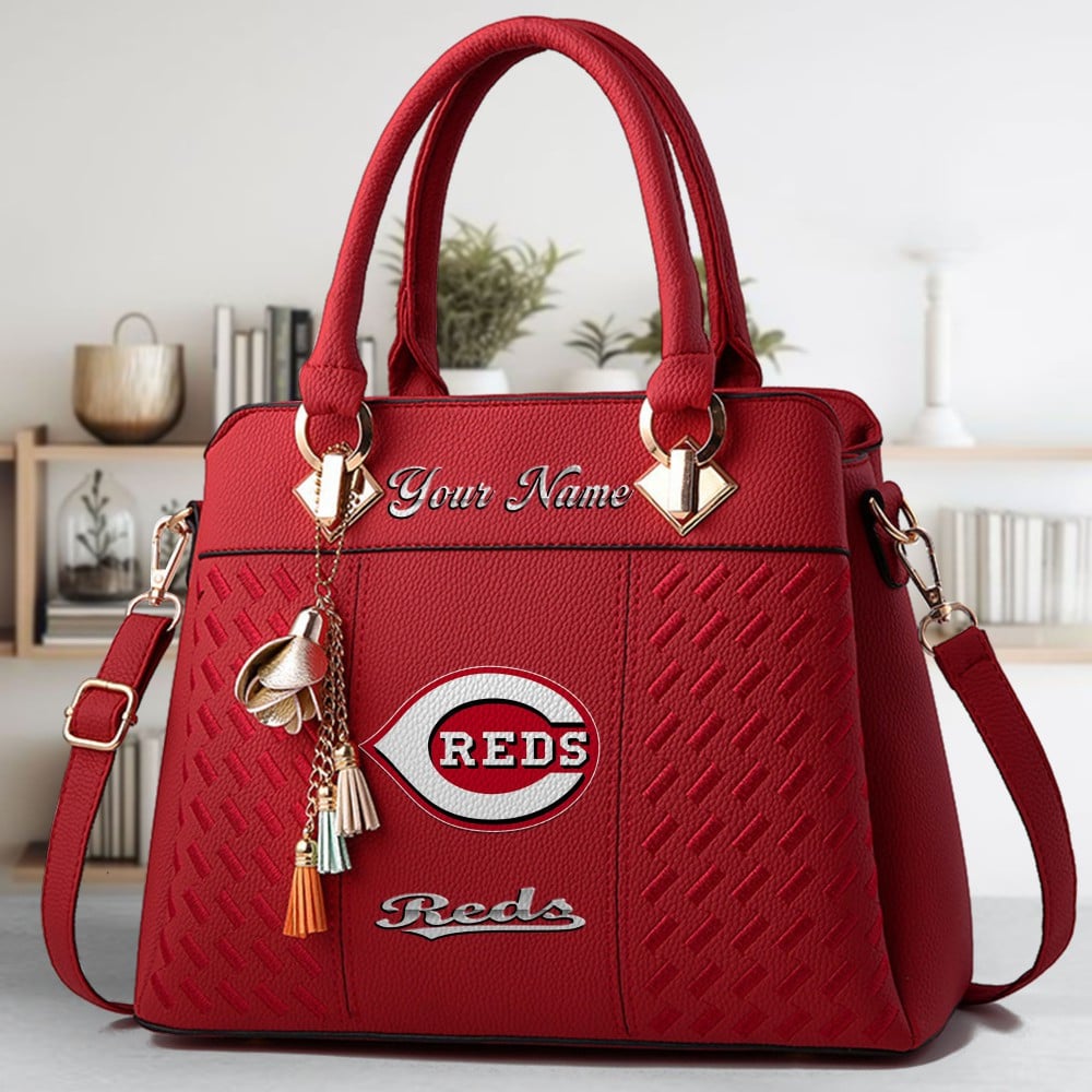 LIMITED EDITION - NEW CUSTOMIZED MLB05 CRS CINCINNATI REDS WOMEN'S HANDBAGS MULTICOLOR
