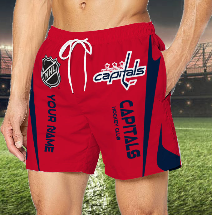 LIMITED EDITION - NEW CUSTOMIZED NHL10 WCP WASHINGTON CAPITALS UNISEX SHORT PANTS