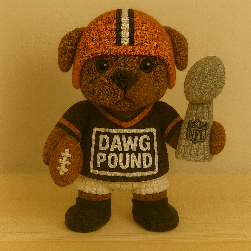 LIMITED EDITION - NEW PREMIUM NFL29 CLB CLEVELAND BROWNS HANDMADE CROCHET