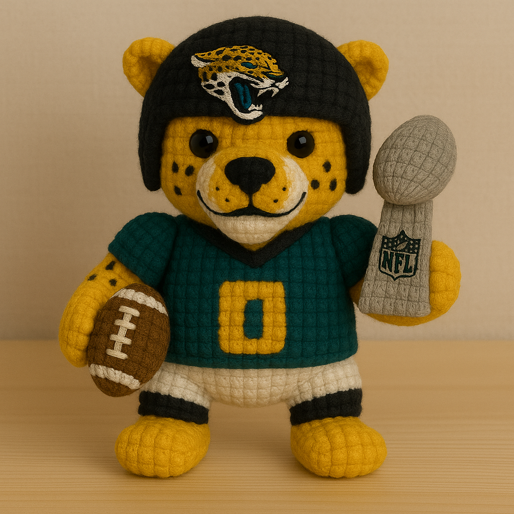 LIMITED EDITION - NEW PREMIUM NFL30 JSJ JACKSONVILLE JAGUARS HANDMADE CROCHET