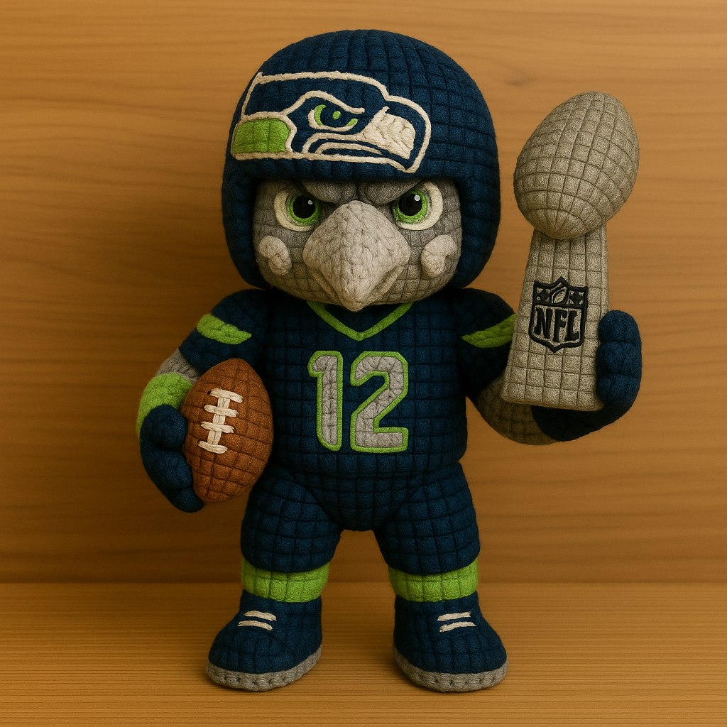 LIMITED EDITION - NEW PREMIUM NFL06 SSH SEATTLE SEAHAWKS HANDMADE CROCHET