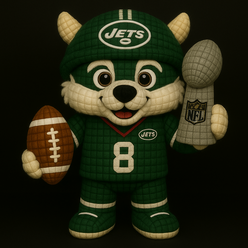 LIMITED EDITION - NEW PREMIUM NFL25 NYJ NEW YORK JETS HANDMADE CROCHET