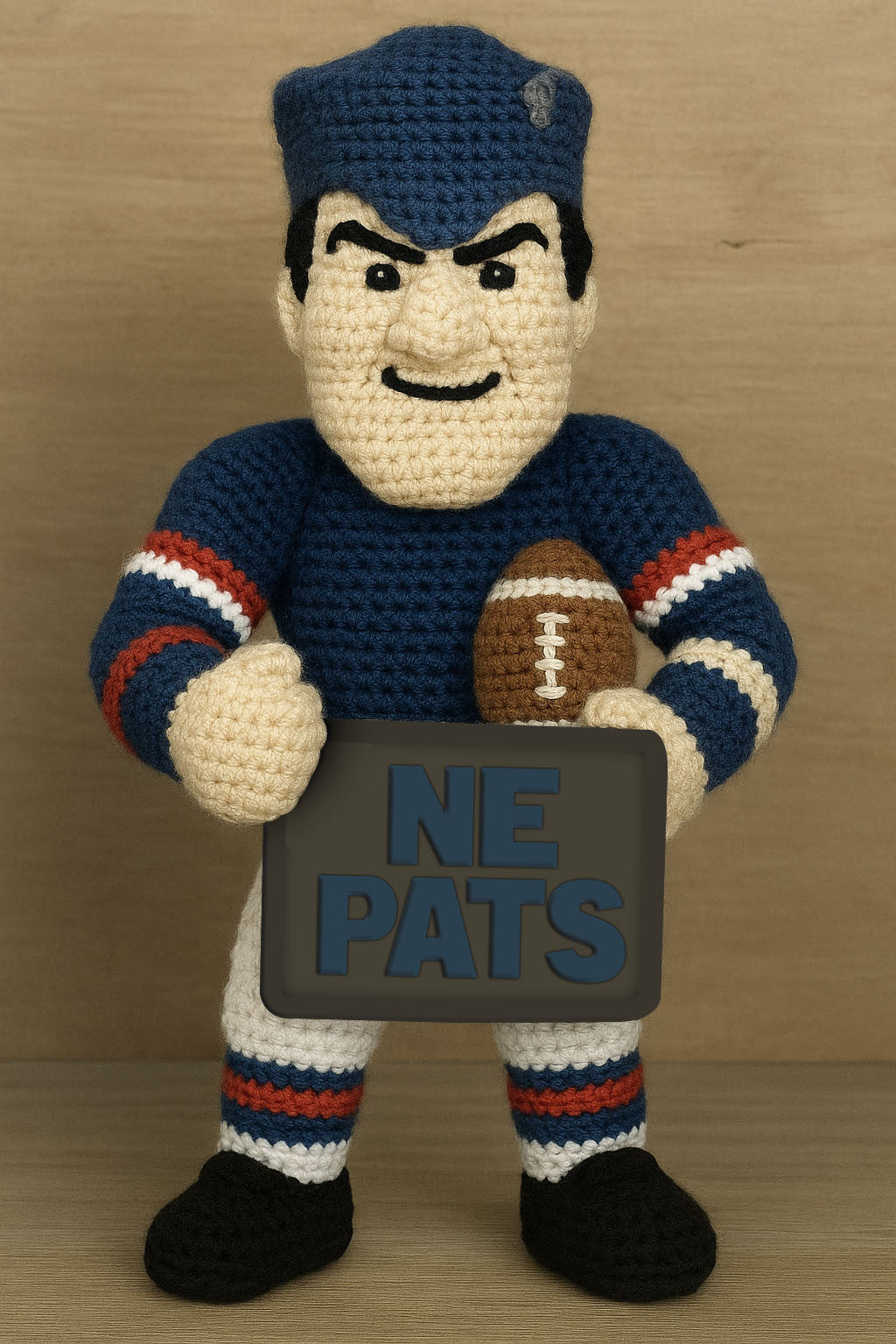 LIMITED EDITION - NEW PREMIUM NFL27 NEP NEW ENGLAND PATRIOTS HANDMADE CROCHET