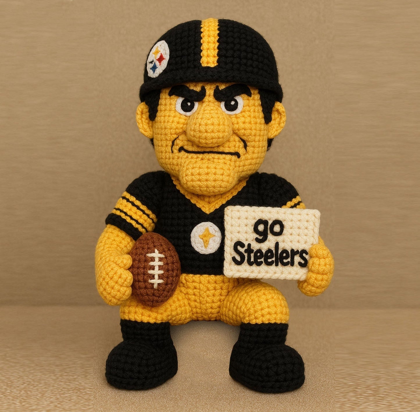 LIMITED EDITION - NEW PREMIUM NFL14 PSB PITTSBURGH STEELERS HANDMADE CROCHET
