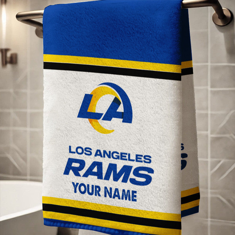 LIMITED EDITION - NEW CUSTOMIZED NFL22 LAR LOS ANGELES RAMS BATH TOWEL