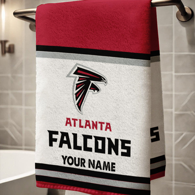 LIMITED EDITION - NEW CUSTOMIZED NFL18 ATF ATLANTA FALCONS BATH TOWEL