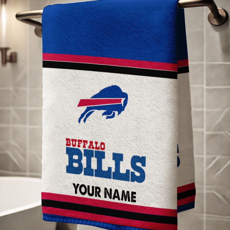 LIMITED EDITION - NEW CUSTOMIZED NFL03 BFB BUFFALO BILLS BATH TOWEL