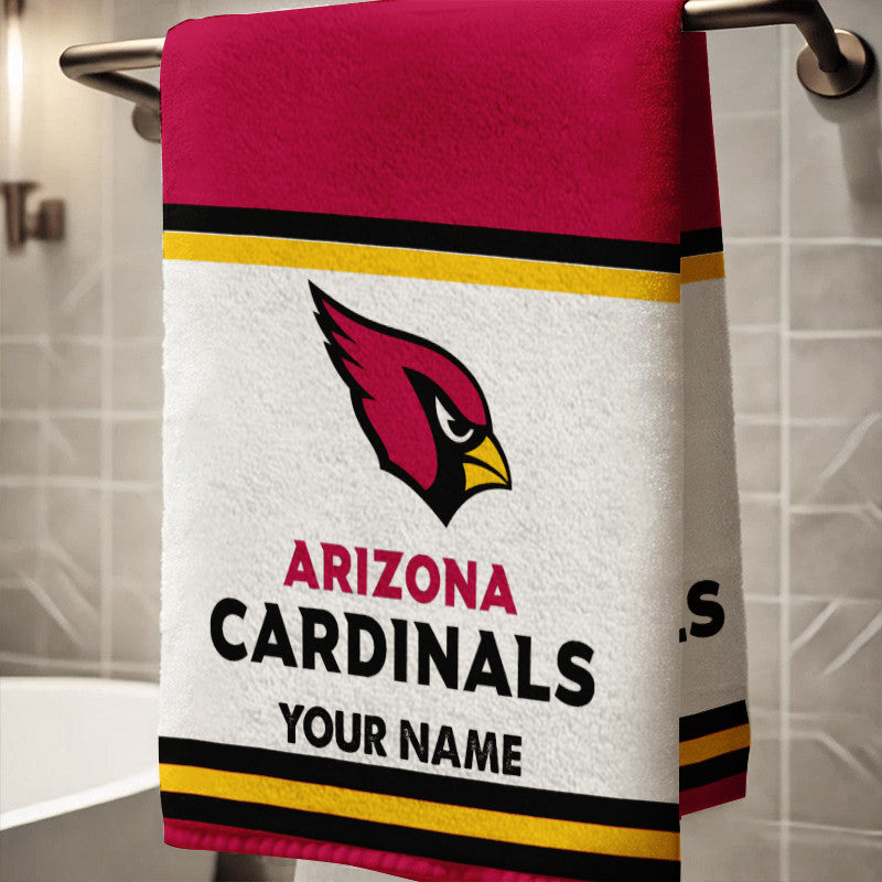 LIMITED EDITION - NEW CUSTOMIZED NFL20 ARC ARIZONA CARDINALS BATH TOWEL