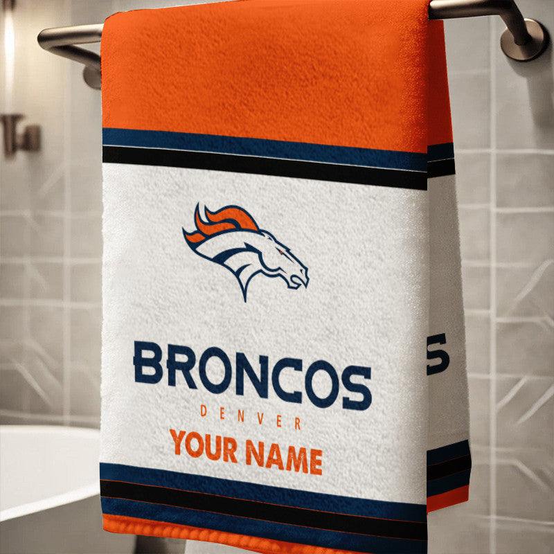 LIMITED EDITION - NEW CUSTOMIZED NFL13 DVB DENVER BRONCOS BATH TOWEL