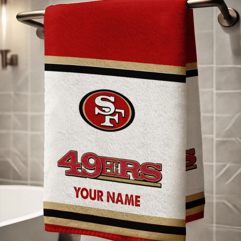 LIMITED EDITION - NEW CUSTOMIZED NFL11 SF49 SAN FRANCISCO 49ERS BATH TOWEL