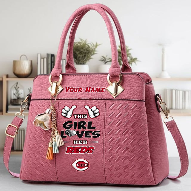 LIMITED EDITION - NEW CUSTOMIZED MLB05 CRS CINCINNATI REDS WOMEN'S HANDBAGS MULTICOLOR