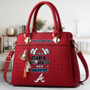 LIMITED EDITION - NEW CUSTOMIZED MLB09 ABS ATLANTA BRAVES WOMEN'S HANDBAGS MULTICOLOR