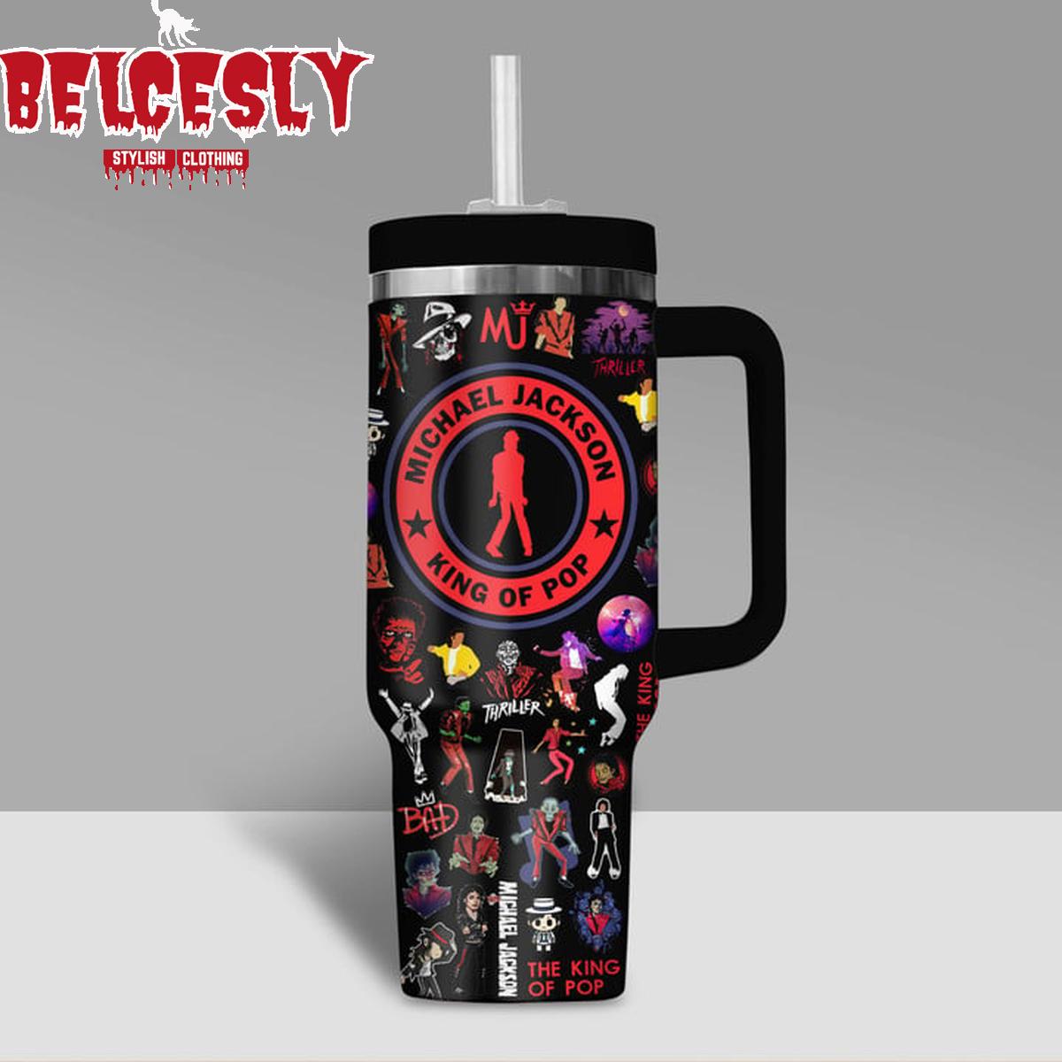 Michael Jackson Premium 40OZ Tumbler With Handle
