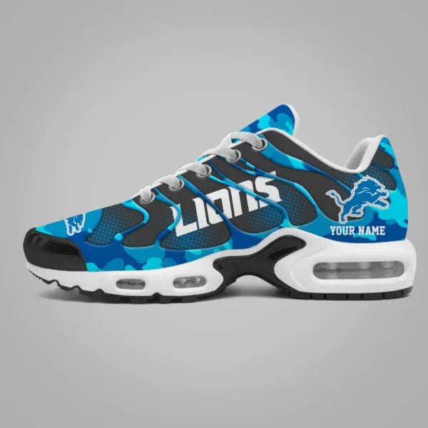 LIMITED EDITION - NEW CUSTOMIZED NFL04 DTL DETROIT LIONS UNISEX AIR MAX PLUS SNEAKERS