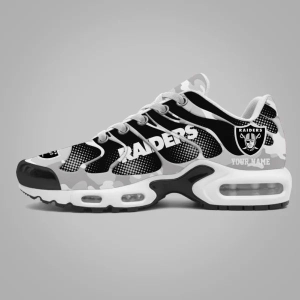 LIMITED EDITION - NEW CUSTOMIZED NFL07 LVR LAS VEGAS RAIDERS UNISEX AIR MAX PLUS SNEAKERS