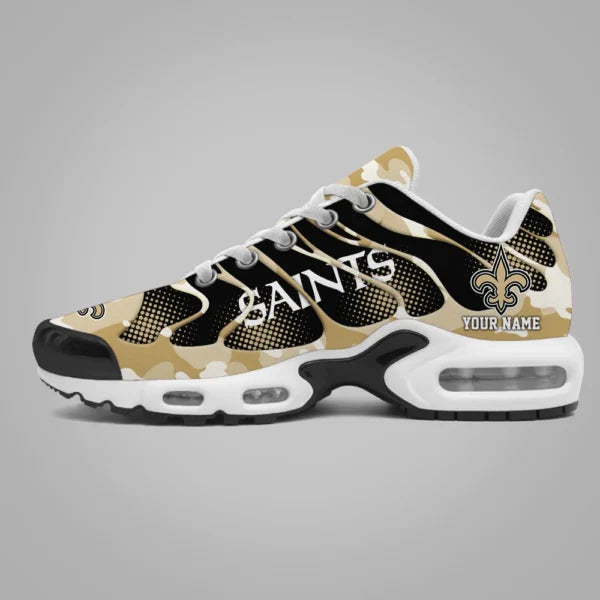 LIMITED EDITION - NEW CUSTOMIZED NFL24 NOS NEW ORLEANS SAINTS UNISEX AIR MAX PLUS SNEAKERS