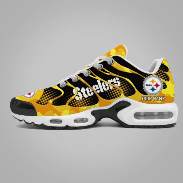 LIMITED EDITION - NEW CUSTOMIZED NFL14 PSB PITTSBURGH STEELERS UNISEX AIR MAX PLUS SNEAKERS