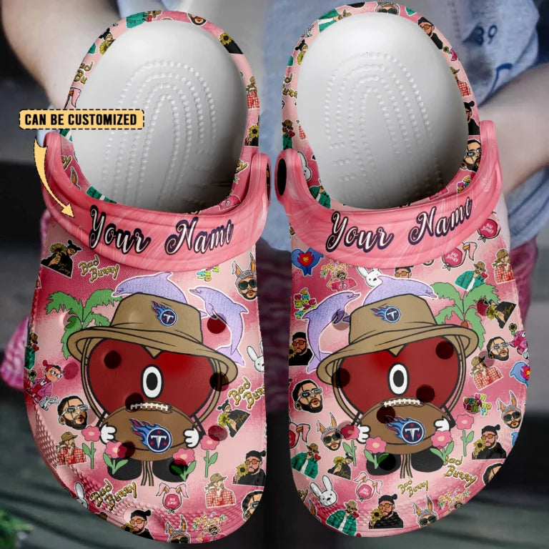 LIMITED EDITION - NEW CUSTOMIZED NFL31 TST TENNESSEE TITANS CLOGS