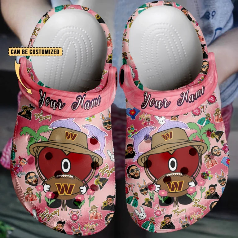 LIMITED EDITION - NEW CUSTOMIZED NFL12 WTC WASHINGTON COMMANDERS CLOGS