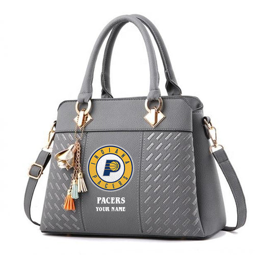 LIMITED EDITION - NEW CUSTOMIZED NBA06 IP INDIANA PACERS WOMEN'S HANDBAGS MULTICOLOR