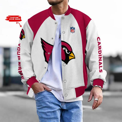 LIMITED EDITION - NEW CUSTOMIZED NFL20 ARC ARIZONA CARDINALS BASEBALL JACKET