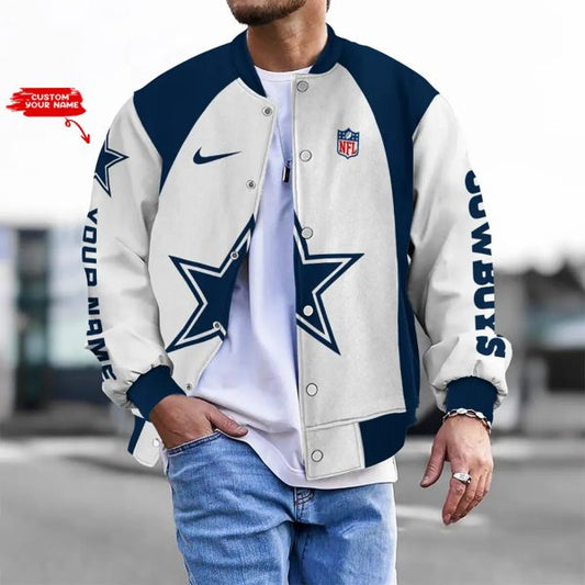 LIMITED EDITION - NEW CUSTOMIZED NFL21 DCB DALLAS COWBOYS BASEBALL JACKET
