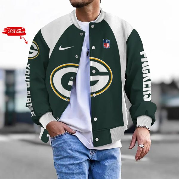 LIMITED EDITION - NEW CUSTOMIZED NFL08 GBP GREEN BAY PACKERS BASEBALL JACKET