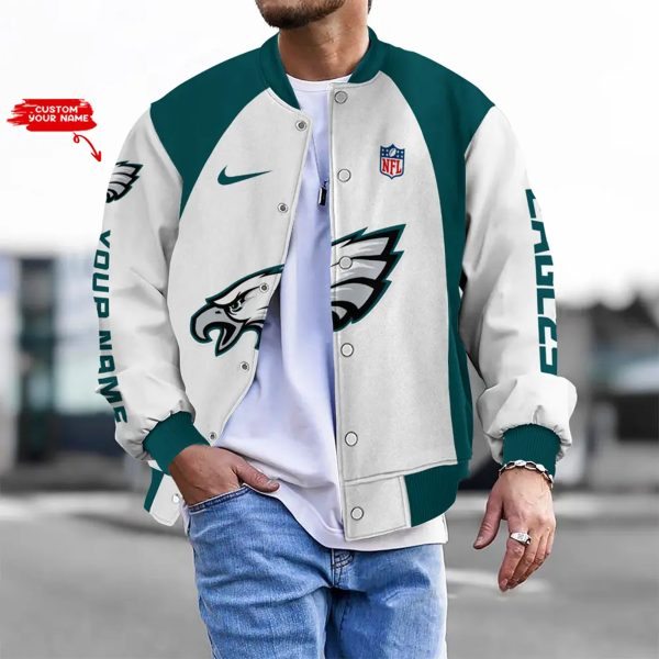 LIMITED EDITION - NEW CUSTOMIZED NFL02 PPE PHILADELPHIA EAGLESBASEBALL JACKET