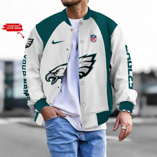 LIMITED EDITION - NEW CUSTOMIZED NFL02 PPE PHILADELPHIA EAGLESBASEBALL JACKET