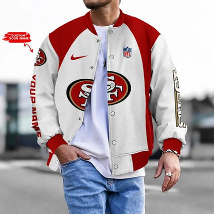 LIMITED EDITION - NEW CUSTOMIZED NFL11 SF49 SAN FRANCISCO 49ERS BASEBALL JACKET