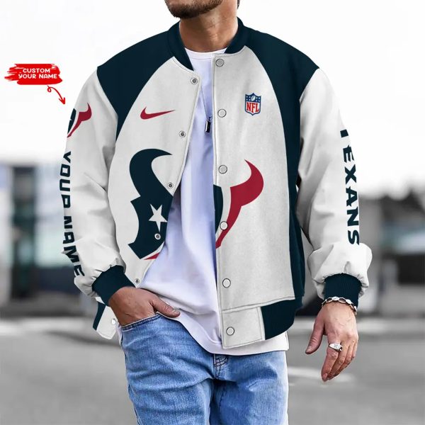 LIMITED EDITION - NEW CUSTOMIZED NFL15 HTT HOUSTON TEXANS BASEBALL JACKET