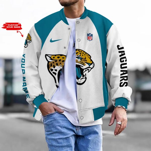 LIMITED EDITION - NEW CUSTOMIZED NFL30 JSJ JACKSONVILLE JAGUARS BASEBALL JACKET