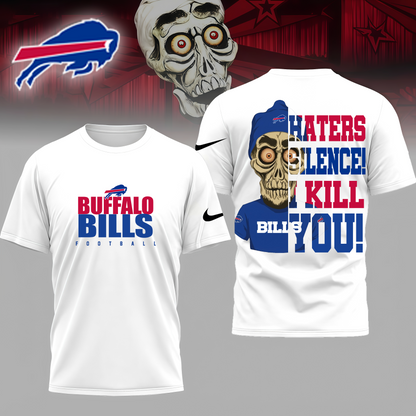 LIMITED EDITION - NEW CUSTOMIZED NFL03 BFB BUFFALO BILLS HATERS SILENCE I KILL YOU SHIRT