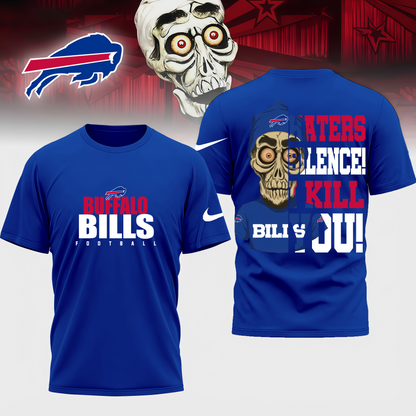 LIMITED EDITION - NEW CUSTOMIZED NFL03 BFB BUFFALO BILLS HATERS SILENCE I KILL YOU SHIRT