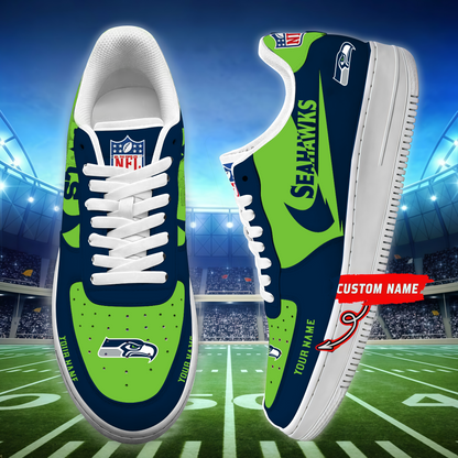 LIMITED EDITION - NEW CUSTOMIZED NFL06 SSH SEATTLE SEAHAWKS AF1 SNEAKERS