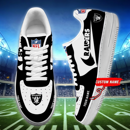 LIMITED EDITION - NEW CUSTOMIZED NFL07 LVR LAS VEGAS RAIDERS AF1 SNEAKERS