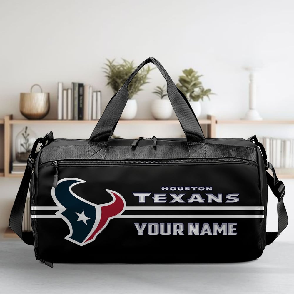 LIMITED EDITION - NEW CUSTOMIZED NFL15 HTT HOUSTON TEXANS SPORTS FITNESS BAG