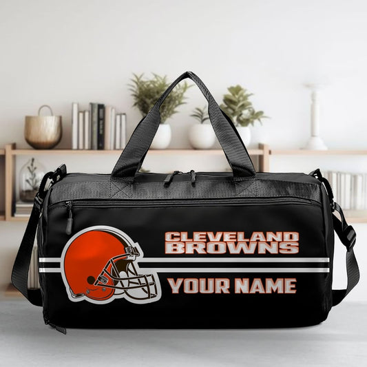 LIMITED EDITION - NEW CUSTOMIZED NFL29 CLB CLEVELAND BROWNS SPORTS FITNESS BAG
