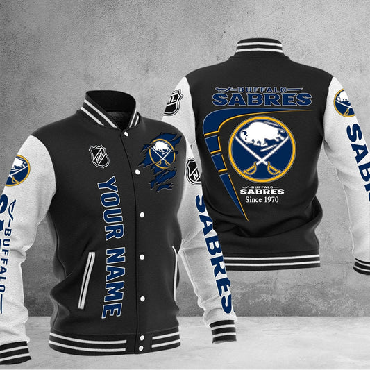 LIMITED EDITION - NEW PREMIUM NHL28 BFS BUFFALO SABRES BASEBALL JACKET