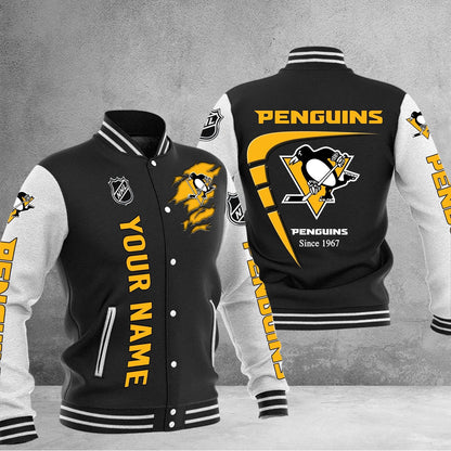 LIMITED EDITION - NEW PREMIUM NHL26 PBP PITTSBURGH PENGUINS BASEBALL JACKET