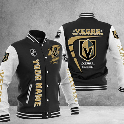 LIMITED EDITION - NEW PREMIUM NHL04 VGK VEGAS GOLDEN KNIGHTS BASEBALL JACKET