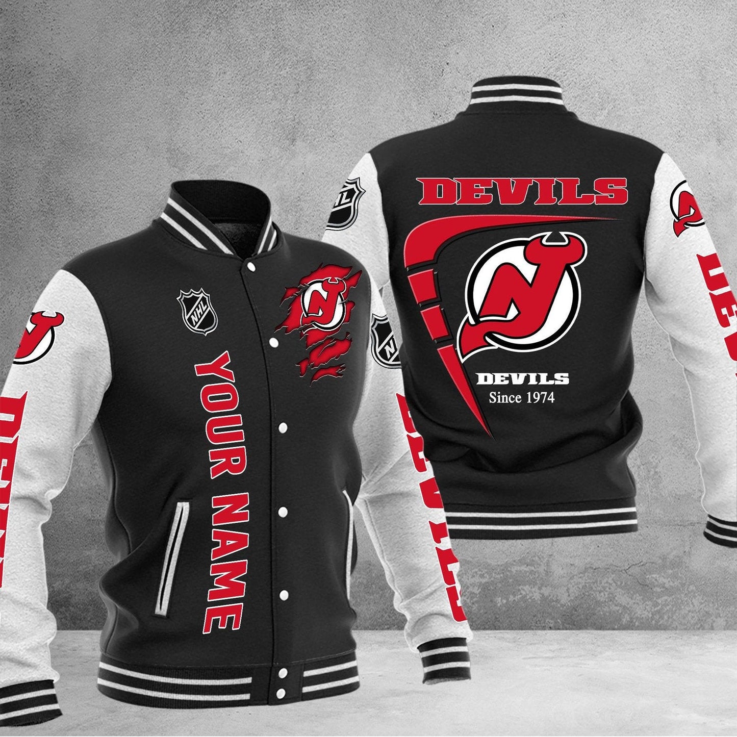 LIMITED EDITION - NEW PREMIUM NHL06 NJD NEW JERSEY DEVILS BASEBALL JACKET
