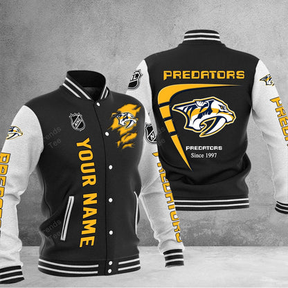LIMITED EDITION - NEW PREMIUM NHL31 NVP NASHVILLE PREDATORS BASEBALL JACKET