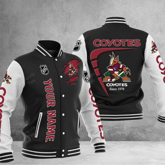 LIMITED EDITION - NEW PREMIUM NHL30 AZC ARIZONA COYOTES BASEBALL JACKET