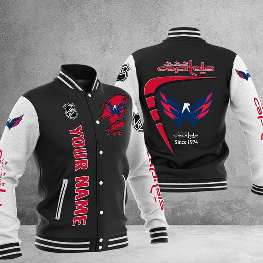 LIMITED EDITION - NEW PREMIUM NHL10 WCP WASHINGTON CAPITALS BASEBALL JACKET