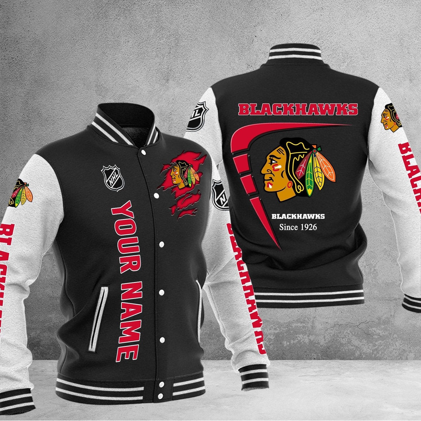 LIMITED EDITION - NEW PREMIUM NHL08 CBH CHICAGO BLACKHAWKS BASEBALL JACKET
