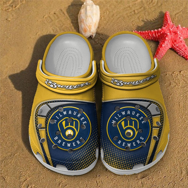 LIMITED EDITION - NEW CUSTOMIZED MLB15 MBS MILWAUKEE BREWERS CLOGS
