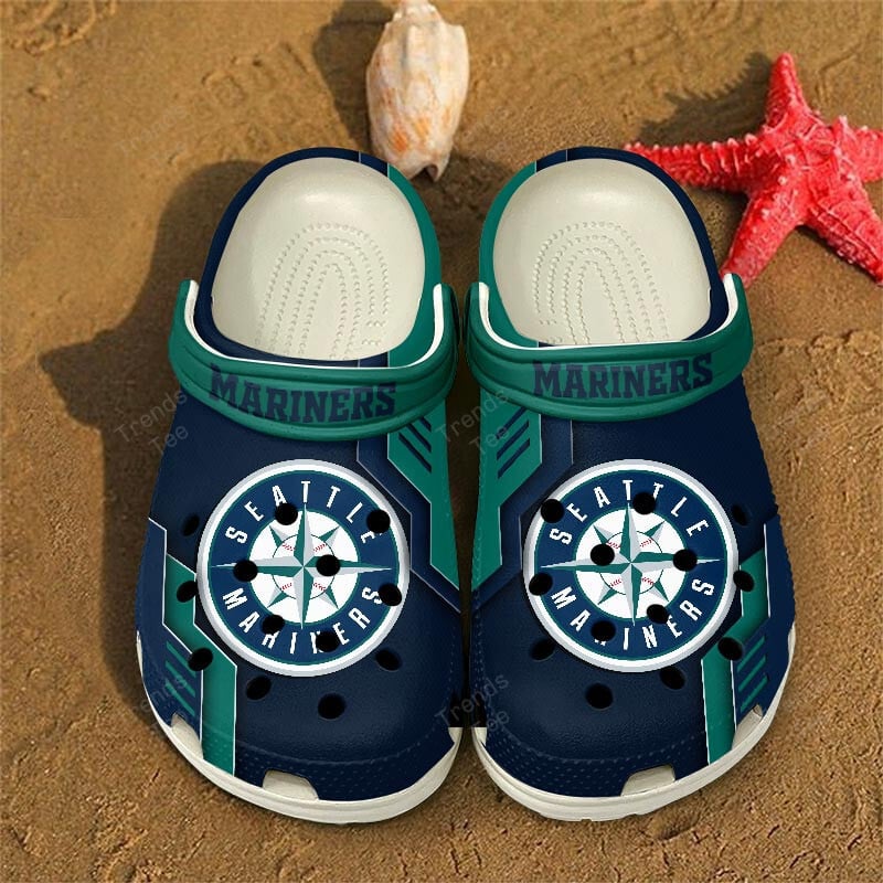 LIMITED EDITION - NEW CUSTOMIZED MLB14 SMS SEATTLE MARINERS CLOGS